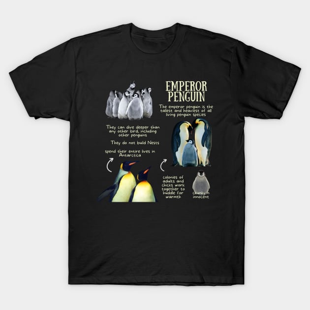 Animal Facts - Emperor Penguin T-Shirt by Animal Facts and Trivias